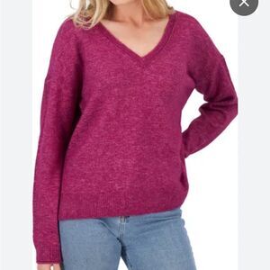 Lucky Brand Bright Purple Relaxed fit Knit Sweater L